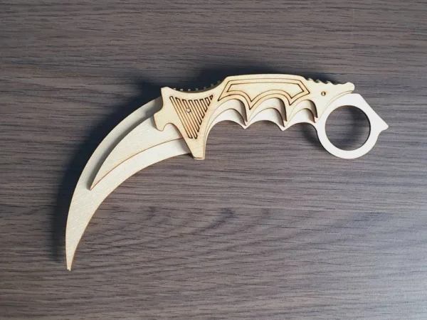 Karambit knife, wooden knife svg, hunting knife. Laser cut files - Image 6