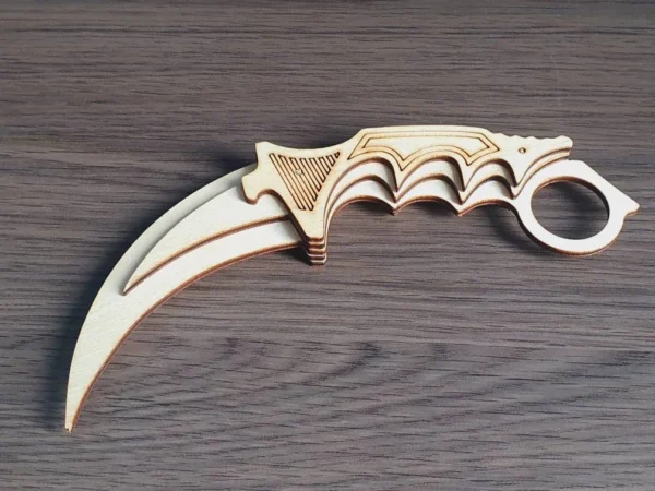 Karambit knife, wooden knife svg, hunting knife. Laser cut files - Image 7