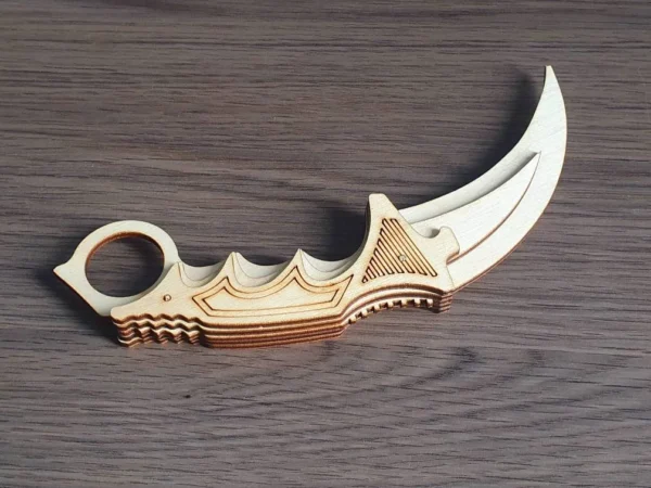 Karambit knife, wooden knife svg, hunting knife. Laser cut files - Image 8