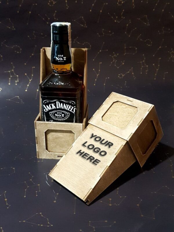 Whiskey gift box v2.0 svg, Jd box for 350ml / 500ml bottle, laser cut files, Digital Download - Image 4