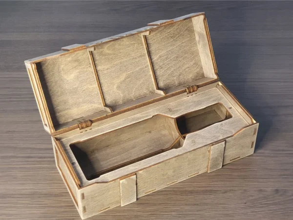 Whiskey Gift Laser Cut Box for 350ml / 500ml JD bottle, wooden gift box svg, laser cut files - Image 3