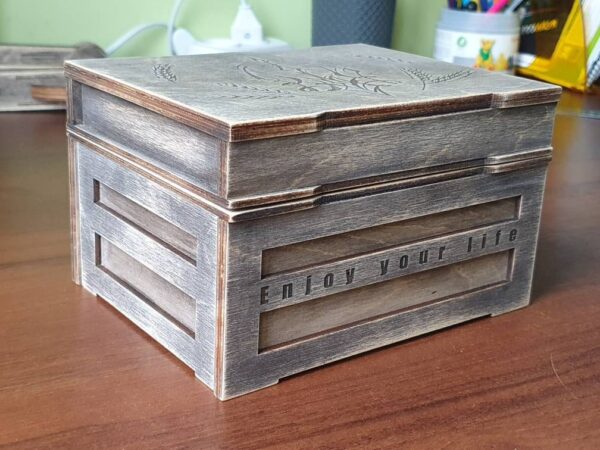 Casket, secret box 3 svg, tarot box with a secret, jewelry box, laser cut files, Digital product