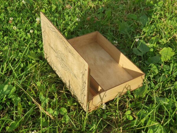 Laser Cut Book Box SVG, Tarot Box Template for Engraving, Wooden Storage Box 2 Sizes - Image 5