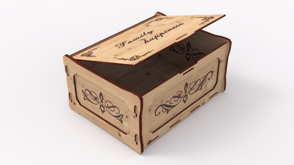 Keepsake box, FILES for laser cut memory box svg, wood box for gift, jewelry box, Digital product - Image 7