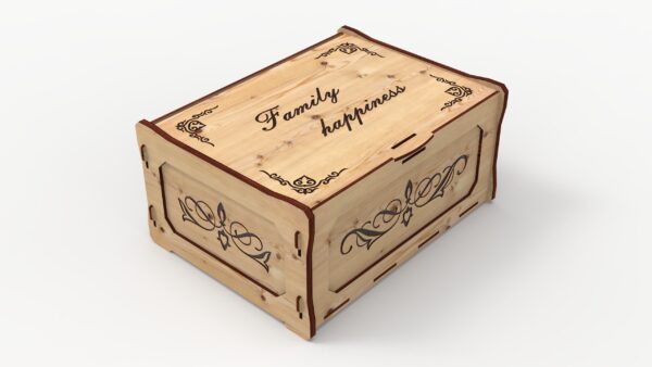 Keepsake box, FILES for laser cut memory box svg, wood box for gift, jewelry box, Digital product - Image 5