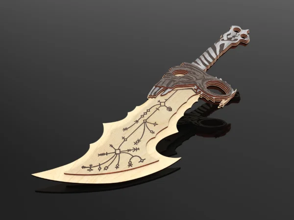 Kratos Blades Of Chaos, God of War Blades of Chaos Sword Twin Blades. Laser cut files - Image 7