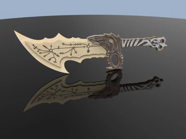 Kratos Blades Of Chaos, God of War Blades of Chaos Sword Twin Blades. Laser cut files - Image 5