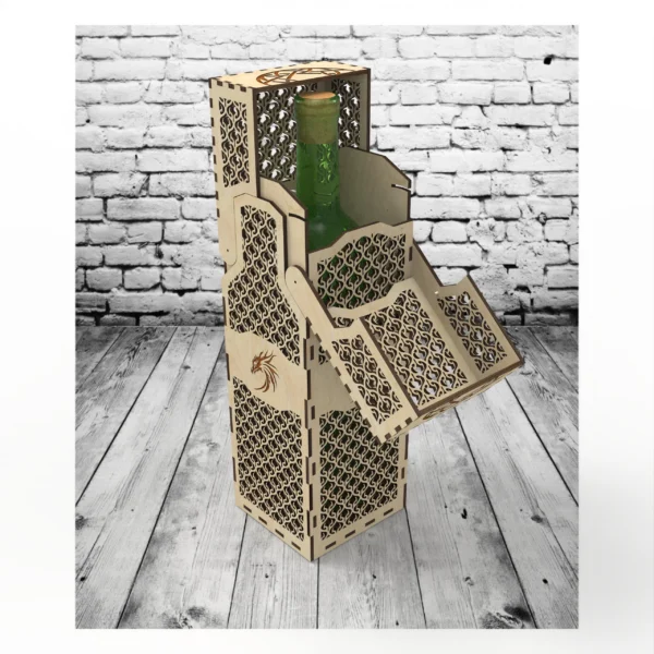 Wine box v4.0, Whiskey box, Gift box, - Digital Files - Image 7