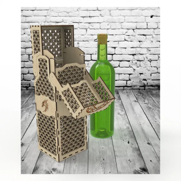 Wine box v4.0, Whiskey box, Gift box, - Digital Files - Image 3