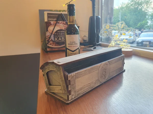 Wooden box for mini bottles of wine, jewelry box, laser cut files, Digital product - Image 5