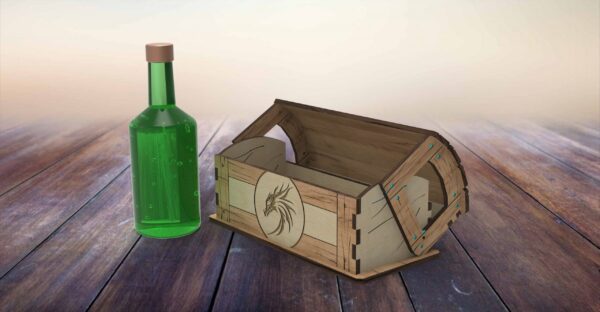 Wooden box for mini bottles, jewelry box, laser cut files, Digital product - Image 8
