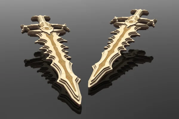 Wooden sword Eye of Omoz Replica - Level Up Your Cosplay Game. Laser cut files - Image 7