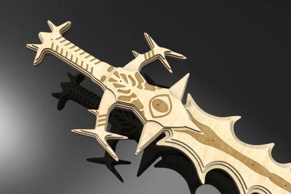 Wooden sword Eye of Omoz Replica - Level Up Your Cosplay Game. Laser cut files - Image 6