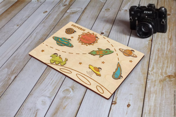 puzzle for kids wooden puzzle solar system montessori puzzle baby shower gift montessori toys 1st birthday personalized puzzle custom name puzzle wooden toy personalized gifts child wooden toys montessori baby toys