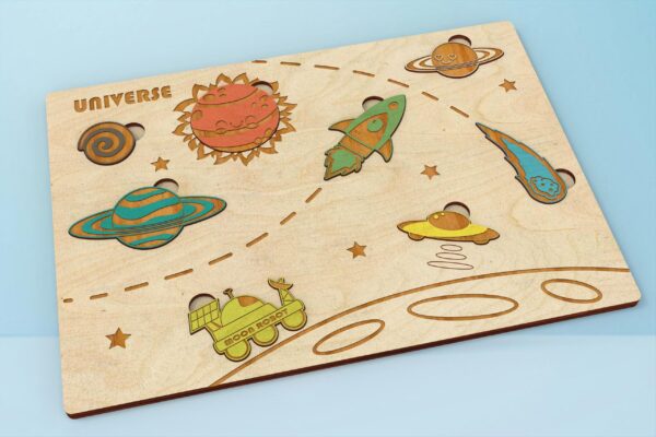 puzzle for kids wooden puzzle solar system montessori puzzle baby shower gift montessori toys 1st birthday personalized puzzle custom name puzzle wooden toy personalized gifts child wooden toys montessori baby toys