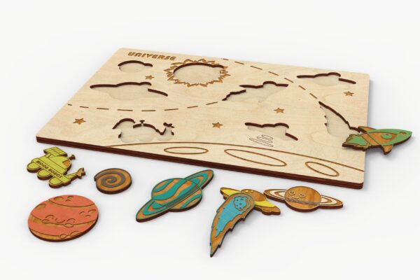puzzle for kids wooden puzzle solar system montessori puzzle baby shower gift montessori toys 1st birthday personalized puzzle custom name puzzle wooden toy personalized gifts child wooden toys montessori baby toys