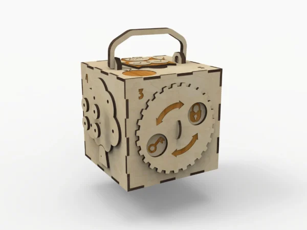 Toys Busy Cube Pattern - Laser Cut File for Creative Makers, DIY busy cube - Image 9
