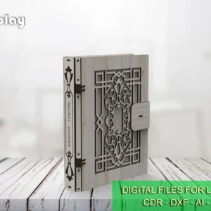 Wooden book box, jewelry box wood, laser cut files, Gift box, Digital product