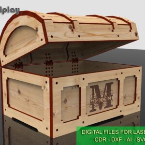 Magic Treasure Chest, woden gift box SVG, laser cut files, Gift box, Digital product cdr/dxf/svg/ai/pdf