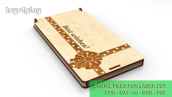 Cash envelope, gift box, 4 sizes, gift envelope, laser cut files, digital product