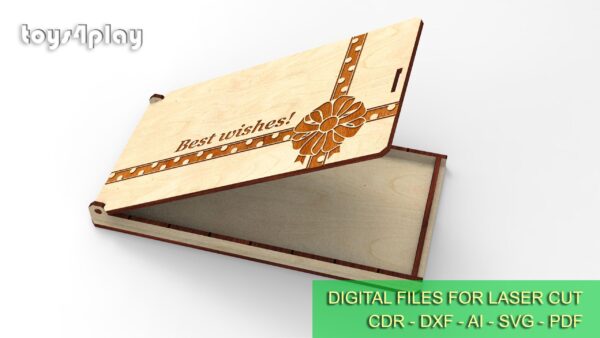 Cash envelope, gift box, 4 sizes, gift envelope, laser cut files, digital product - Image 3