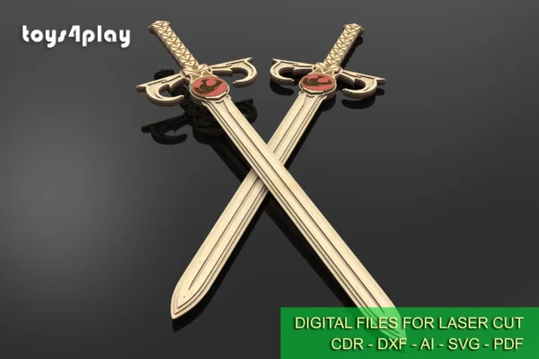 Handmade Thundercats Sword of Omens Replica for Laser Cutting - Detailed laser cut files - Image 4