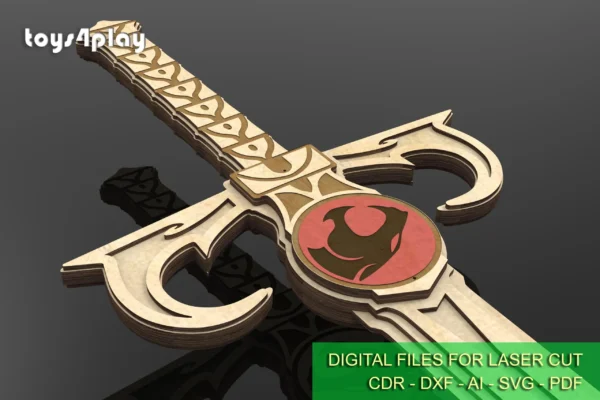 Handmade Thundercats Sword of Omens Replica for Laser Cutting - Detailed laser cut files - Image 2
