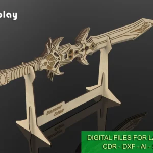 Digital Design for Crafting: Demon Edge wooden Sword from Dota 2. Laser cut files