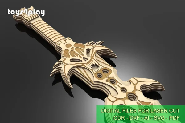 Digital Design for Crafting: Demon Edge wooden Sword from Dota 2. Laser cut files - Image 3