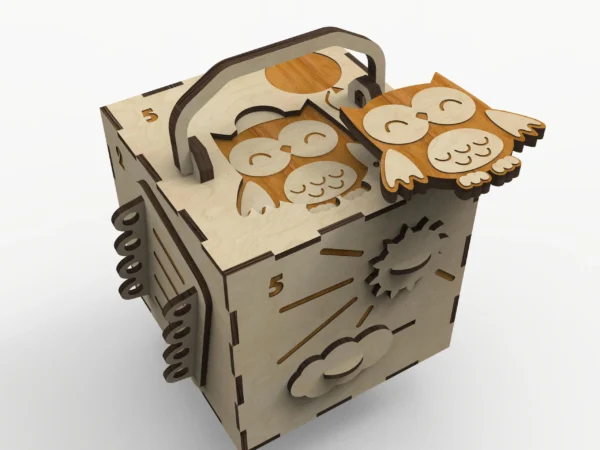 Toys Busy Cube Pattern - Laser Cut File for Creative Makers, DIY busy cube - Image 6