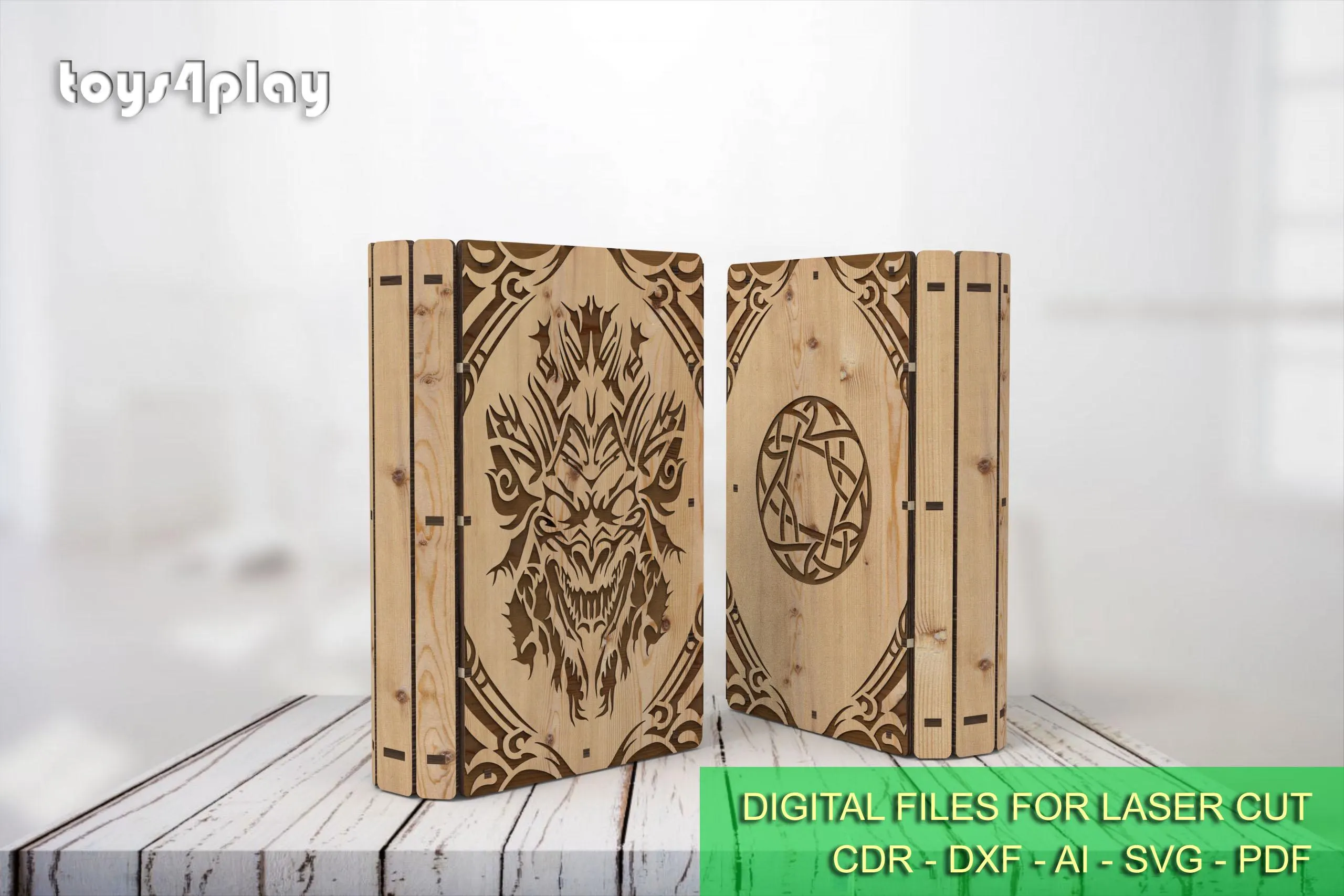 Laser Cut Slider Wooden Book Box Gift - Digital Product for Crafters
