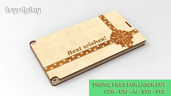 Cash envelope, gift box, 4 sizes, gift envelope, laser cut files, digital product - Image 2