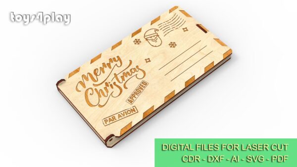 Cash envelope, Santa gift letter, Christmas gift envelope, 4 sizes