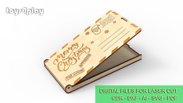 Cash envelope, Santa gift letter, Christmas gift envelope, 4 sizes - Image 3