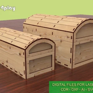 Big Chest of Desires, 3 sizes, box svg, 3mm, 5mm, 6mm, laser cut files, Gift box, Digital product