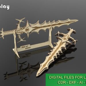 Wooden sword Eye of Omoz Replica - Level Up Your Cosplay Game. Laser cut files