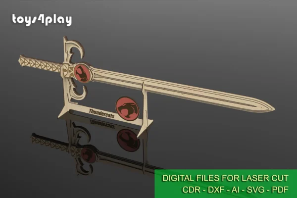 Handmade Thundercats Sword of Omens Replica for Laser Cutting - Detailed laser cut files