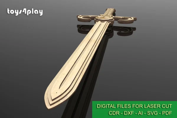 Handmade Thundercats Sword of Omens Replica for Laser Cutting - Detailed laser cut files - Image 3
