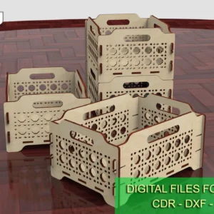 Wooden storage box 02 svg, 2 sizes, keepsake box, organizer, Glowforge laser cut file
