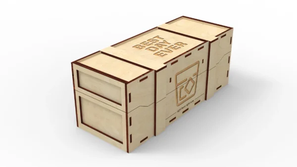 Whiskey Gift Laser Cut Box for 350ml / 500ml JD bottle, wooden gift box svg, laser cut files - Image 6