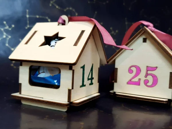 monster house, halloween decoration, halloween box, monster box, halloween garland, Christmas garland, garland lights, wooden box, garland decor, Christmas decoration, party decoration, laser cut file, garland for led