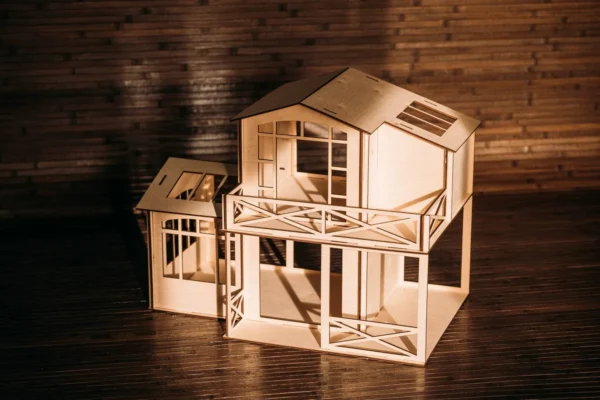 Wooden Dollhouse 1 12 scale Kit