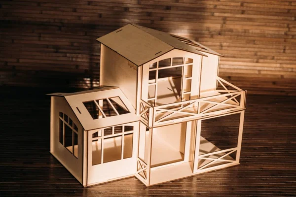 Wooden Dollhouse 1 12 scale Kit